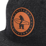 Everyday California Spreckels Wool Hat - Flat Brim California Surfing Bear