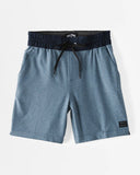 Billabong Little Boys Crossfire Hybrid Elastic Waist Shorts- Denim Blue