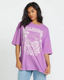 Billabong Womens Sweet Ride Oversized Tee - Bright Orchid