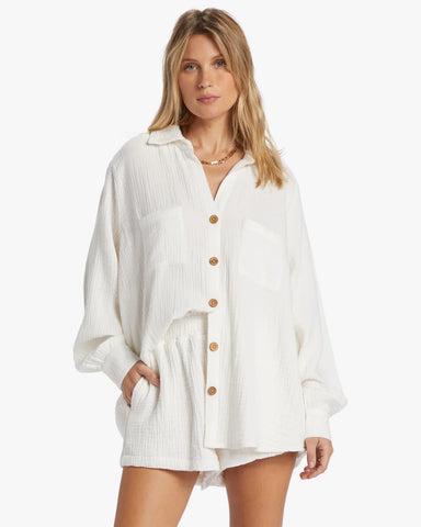 Billabong Womens Swell Blouse Button Up Woven Shirt