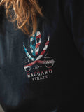 Haggard Pirate Skulled Patriot S/S Tee- Navy