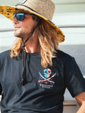 Haggard Pirate Skulled Patriot S/S Tee- Navy