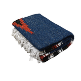 West Path Harvest Moon Baja Diamond Blue Mexican Blanket