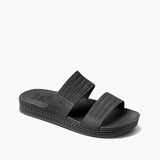 Reef Womens Water Vista Slide Sandals - Black