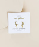 Jax Kelly Moon Drop Gold Earrings - Mother of Pearl