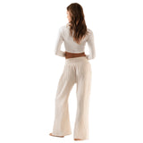 Lotus and Luna Wide-Leg Cotton Pants
