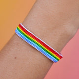 Pura Vida Woven Rainbow Seed Bead Bracelet - RBOW