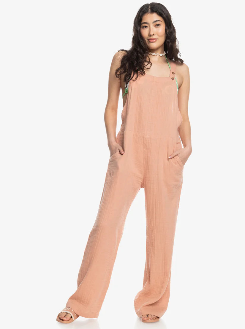 ROXY Beachside Dreaming Jumpsuit Cafe Creme