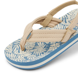 Reef Little Kids Ahi Sandals- Blue/Tan Palm