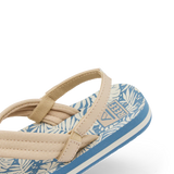 Reef Little Kids Ahi Sandals- Blue/Tan Palm