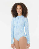 Rip Curl Big Girls AOTS Oceanic Rib Zip Front Surfsuit