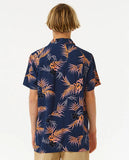 Rip Curl Boys Surf Revival S/S Button Up Shirt- Washed Navy