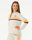 Rip Curl Girls Surf Revival Pannelled Crewneck Sweatshirt- Oatmeal Marle