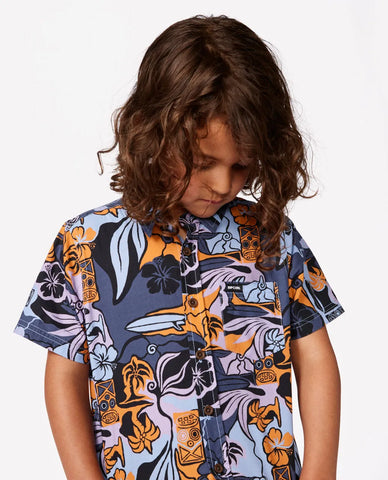 Rip Curl Little Boys Static Youth S/S Button Up Shirt