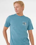 Rip Curl Mens Hazed & Tubed S/S Tee- Storm Blue