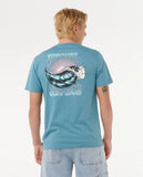 Rip Curl Mens Hazed & Tubed S/S Tee- Storm Blue