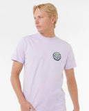 Rip Curl Mens Wettie Passage Icon S/S Tee- Iced Lavender