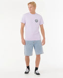 Rip Curl Mens Wettie Passage Icon S/S Tee- Iced Lavender