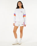 Rip Curl Womens Las Dalias Raglan Crewneck Sweatshirt - Grey Marle