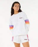 Rip Curl Womens Las Dalias Raglan Crewneck Sweatshirt - Grey Marle