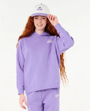 Rip Curl Girls Surf Puff Pullover Hoodie - Purple