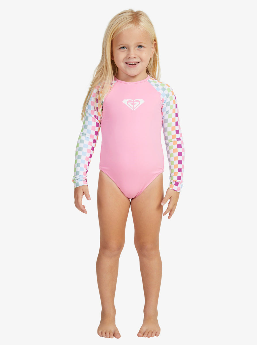 ROXY Little Girls Flower Plaid One Piece Swimsuit – Balboa Surf and Style