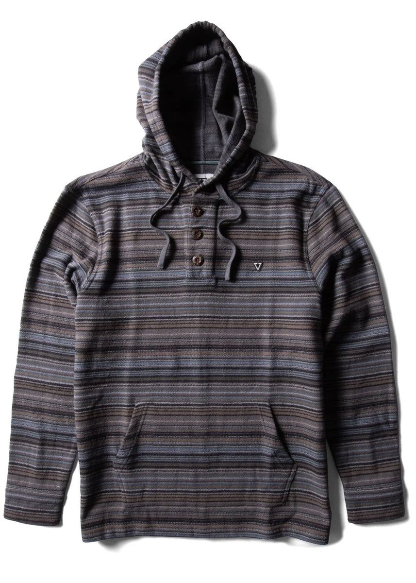Vissla Men Descanso Popover Hoodie Dark Grey Balboa Surf and Style