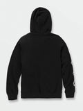 Volcom Big Boys Iconic Stone Zip Hoodies- Black