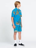 Volcom Big Boys Lido Print Mod Boardshorts- Ocean Teal