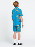 Volcom Big Boys Lido Print Mod Boardshorts- Ocean Teal