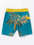 Volcom Big Boys Lido Print Mod Boardshorts- Ocean Teal