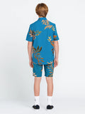 Volcom Big Boys Paradiso Floral S/S Button Up Shirt