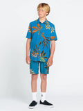 Volcom Big Boys Paradiso Floral S/S Button Up Shirt