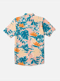 Volcom Mens Leaf Pit Floral S/S Button Up Shirt - Salmon