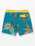 Volcom Mens Lido Print Boardshorts- Ocean Teal