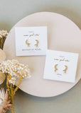 Jax Kelly Moon Drop Gold Earrings - Mother of Pearl