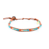 Lotus and Luna Sea Glass Anklets