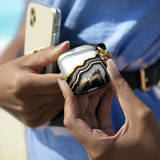 Ellie Rose Air Pods Case - Black Agate