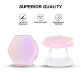 Ellie Rose Holograhic Phone Grip & Stand - Rose Quartz