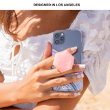 Ellie Rose Holograhic Phone Grip & Stand - Rose Quartz