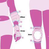 Impala Roller Skates 3 Piece Youth Protective Set- Pink
