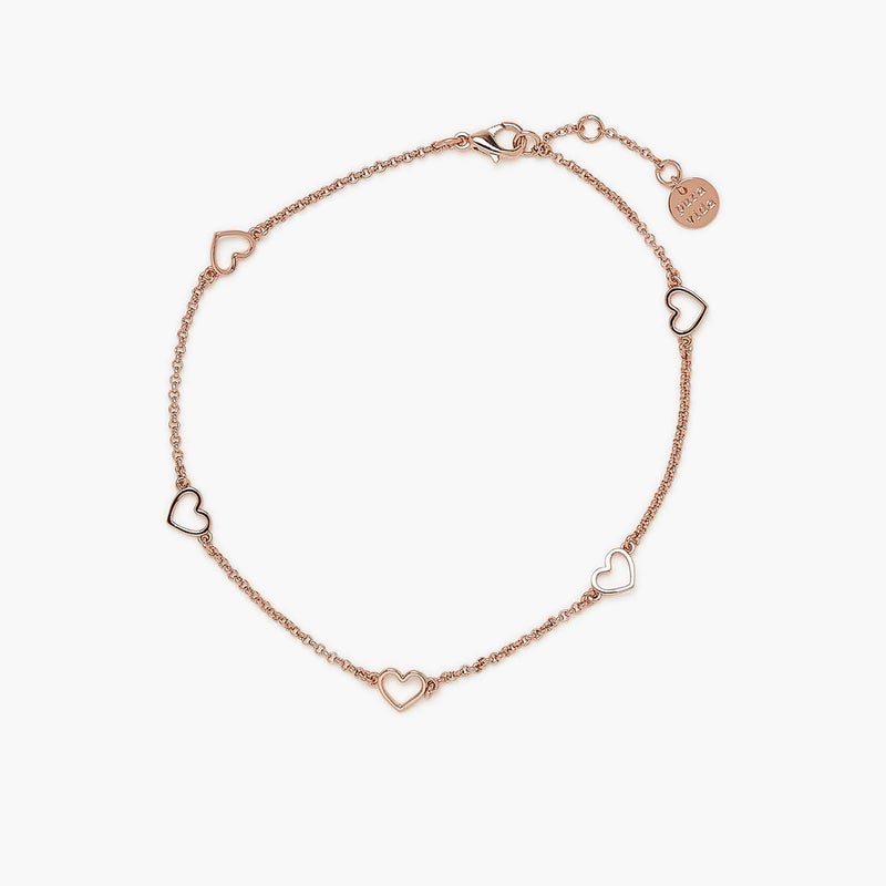 Pura Vida Open Heart Paperclip Chain Bracelet