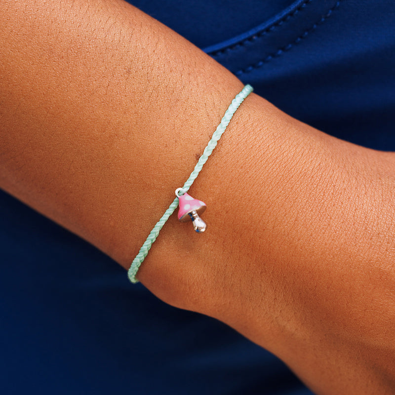 Pura Vida Solstice Enamel Flower Charm Bracelet in Pink