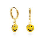 Amano Smiley Face Huggie Hoop Earrings