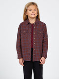 Volcom Little Girls Getting Rad Plaid Flannel Shirts- MDB