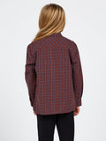 Volcom Little Girls Getting Rad Plaid Flannel Shirts- MDB