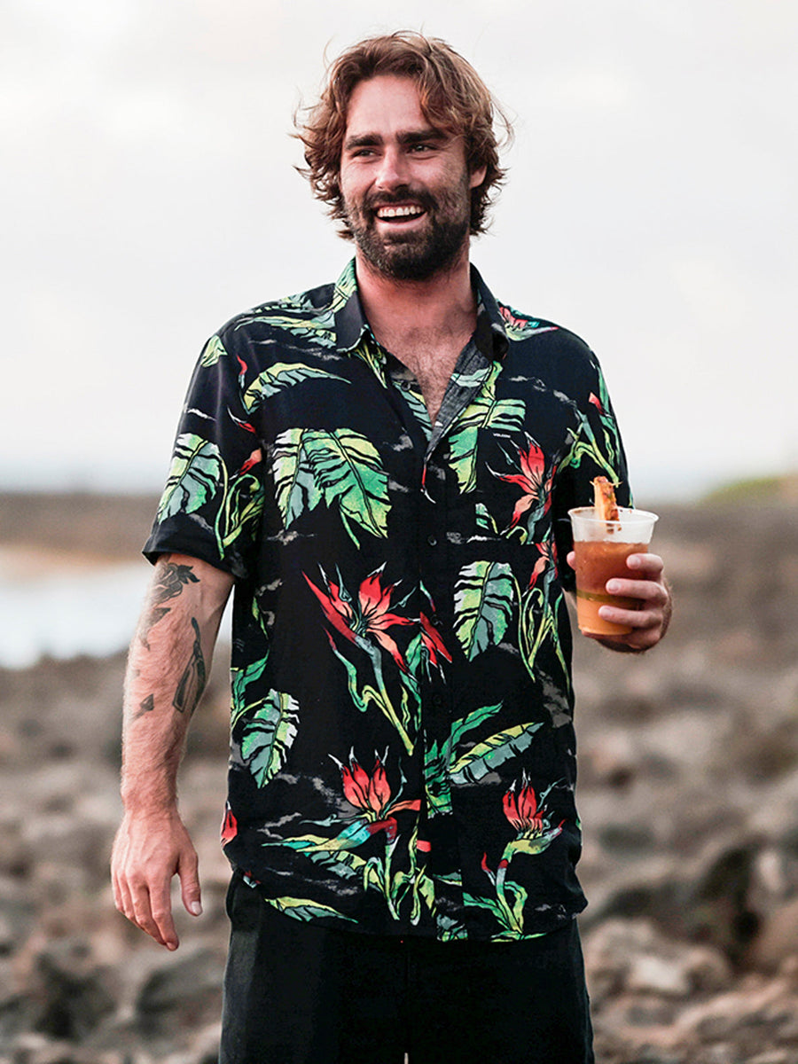 Volcom Mens Birds of Raredise S/S Button Up Shirt – Balboa Surf