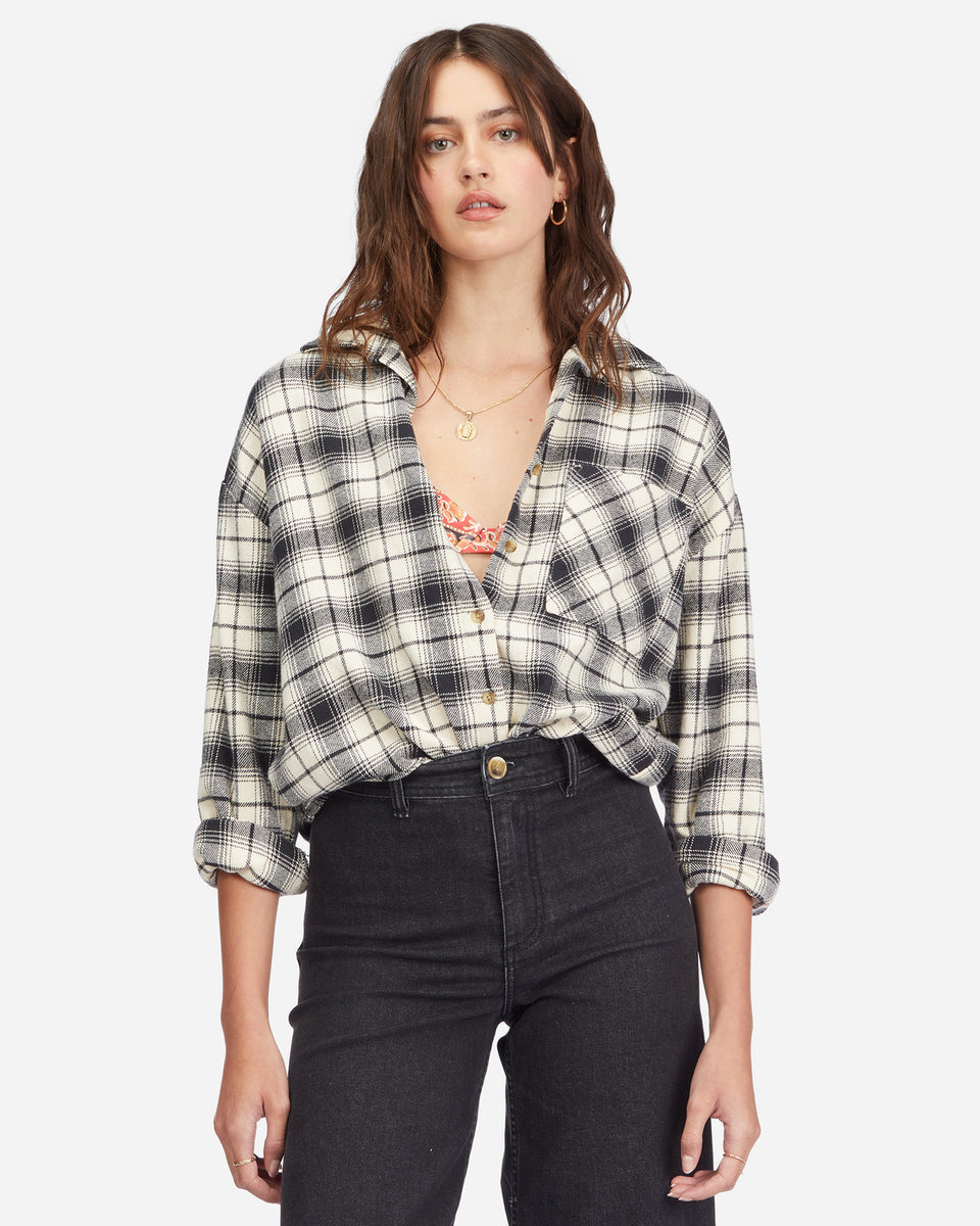 Billabong So Stoked Flannel Shirt Medium