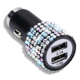Ellie Rose Dual USB Car Charger - Diamond
