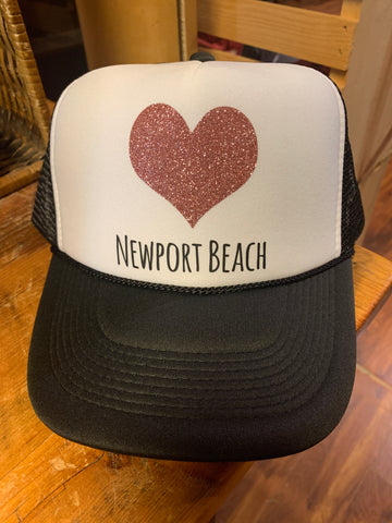 PCA Newport Beach Glitter Heart- Adult